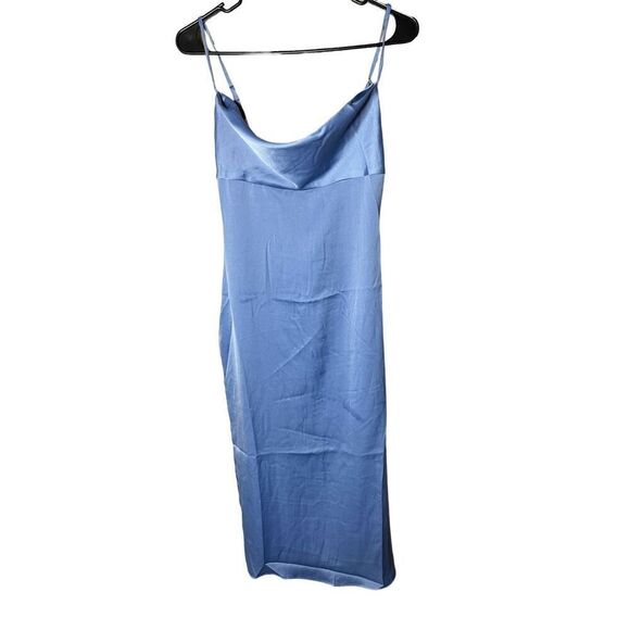 WeWoreWhat Slate Blue Cowl Midi Dress NWT Size 2 - Picture 1 of 10